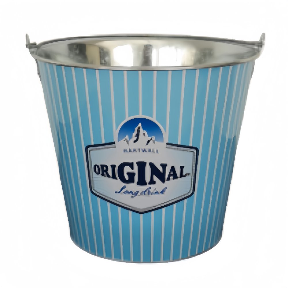 Buckets & Baskets Blue and White Printed Ice Bucket