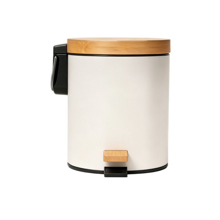 Buckets & Baskets Trash Can with Bamboo Lid