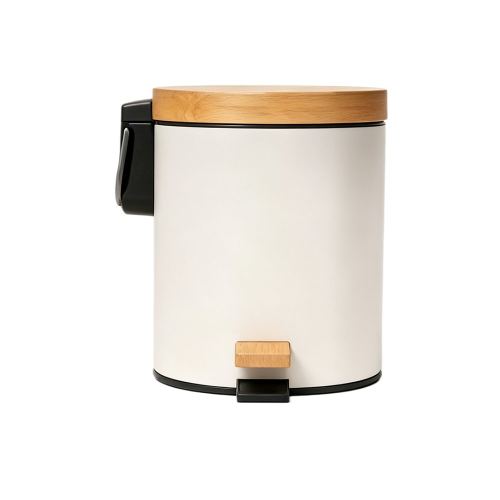 Buckets & Baskets Trash Can with Bamboo Lid